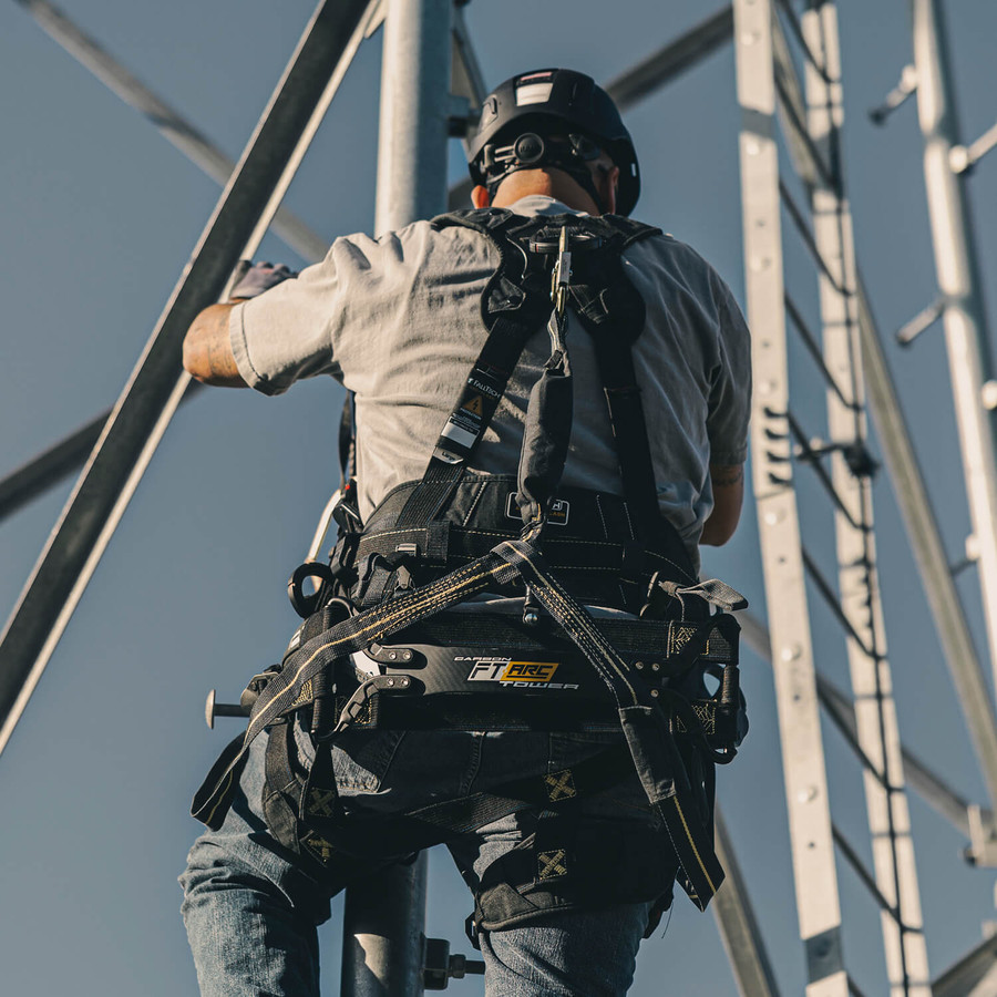 Carbon FT-Arc Tower™  6D Tower Climber Full Body Harness, Quick-Connect Leg Adjustments
