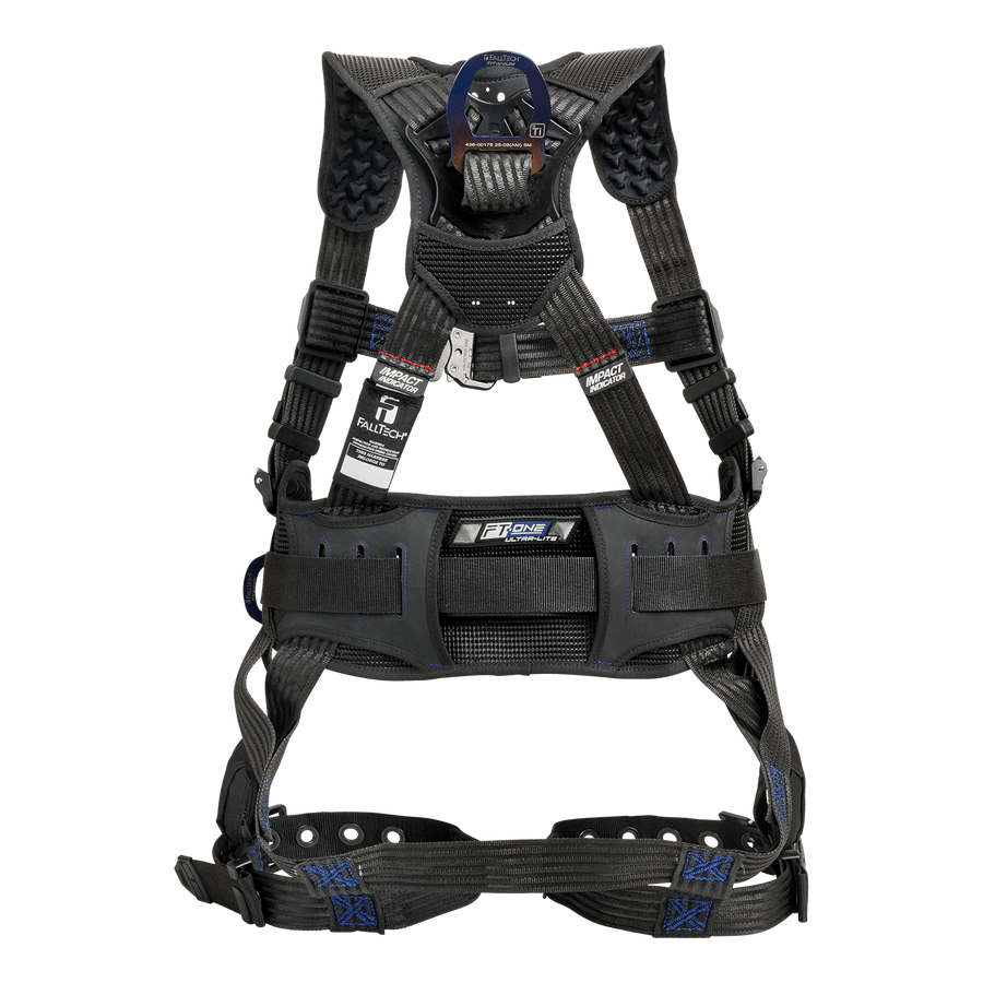 FT-One Ultra-Lite™ 3D Construction Belted Full-Body Harness, Tongue Buckle Legs