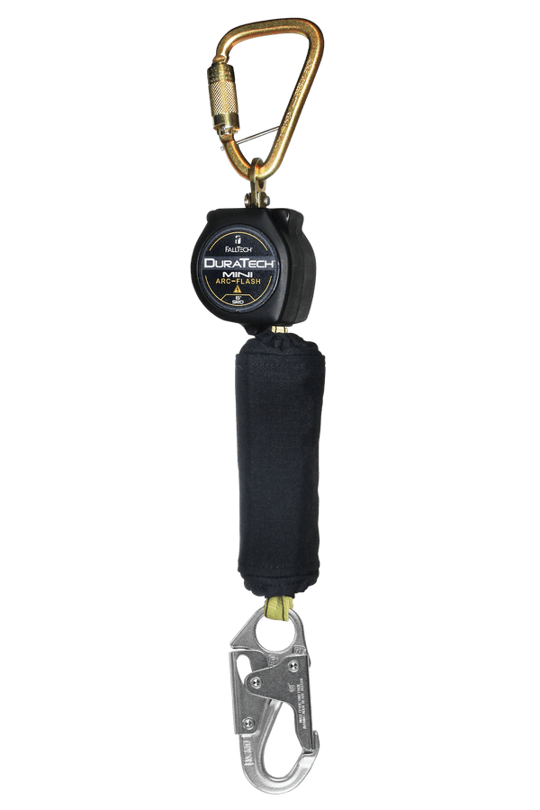 6' Arc Flash Mini Personal SRL with Steel Snap Hook, Includes Steel Dorsal Connecting Carabiner
