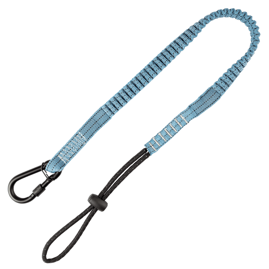 15 lb Tool Tether with choke-On cinch-Loop and steel screwgate carabiner, 36"
