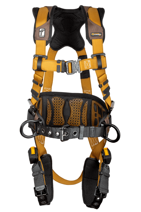 Advanced ComforTech® Gel 3D Construction Belted Full Body Harness, Tongue Buckle Leg Adjustment