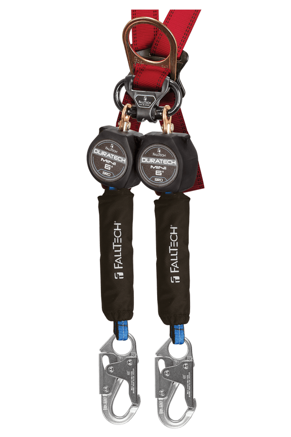 6' Mini Personal SRL with Steel Snap Hooks, Includes Steel Dorsal Connecting Carabiner