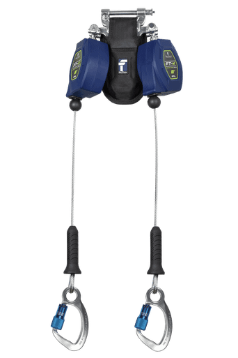 FT-X® Cable Class 2 Twin SRL-P, Aluminum Carabiners | FallTech®