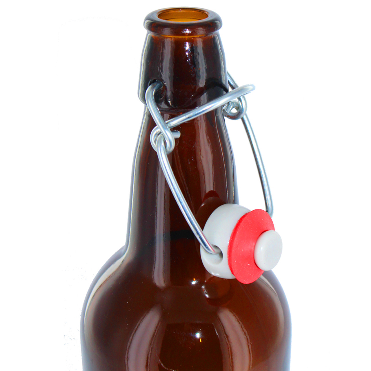 EZ Cap Swing Top Beer Bottles - 16 oz. Clear, Case of 12