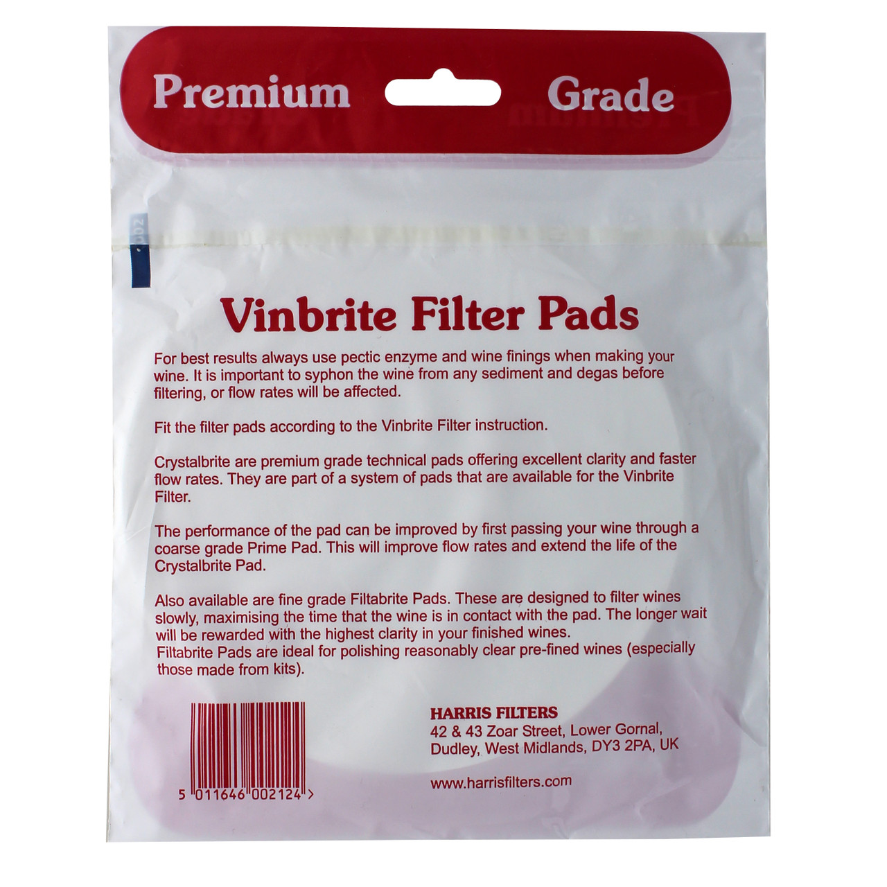 Crystalbrite Filter Pads 5pack, Use with Vinbrite MK3 Filter Kit