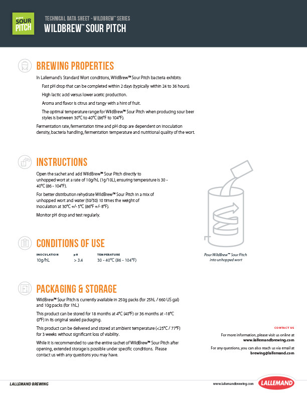 Lallemand WildBrew Sour Pitch (10g Sachet) Home Brew Ohio