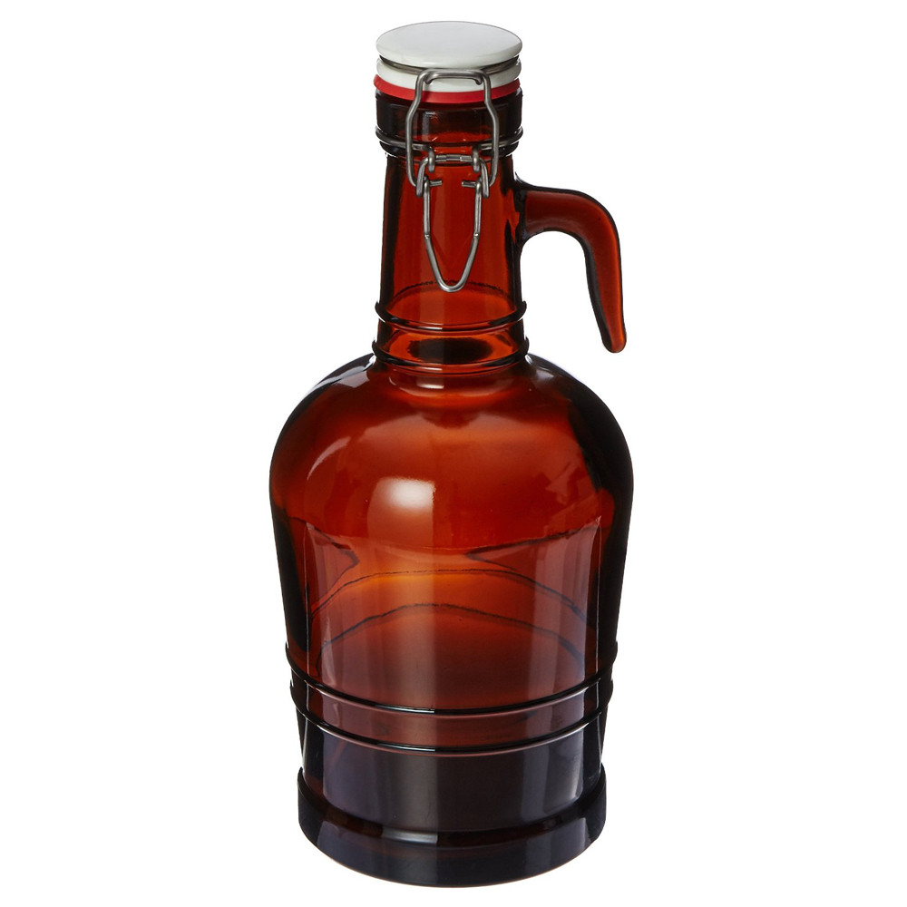Growler with Glass Handle - Amber - 2 L - Home Brew Ohio