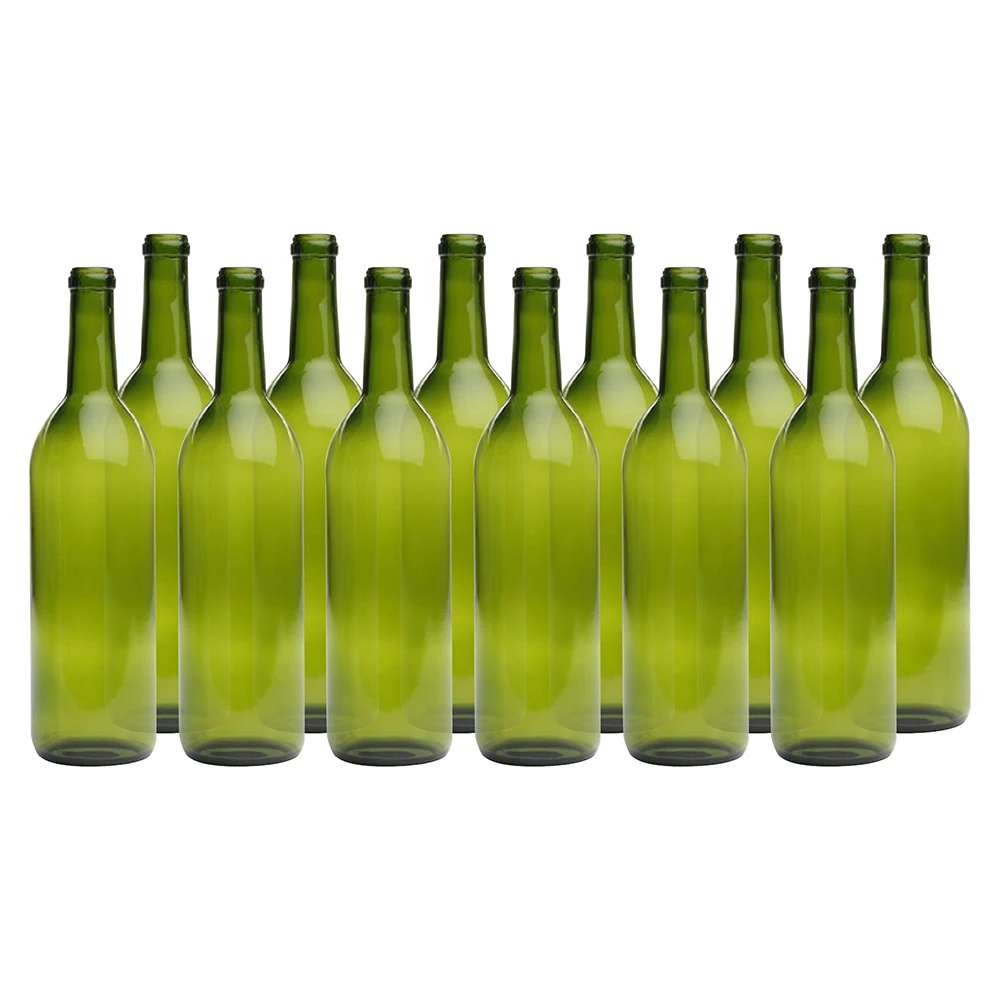 BPFY 6 Pack 12 Oz (375ml) Clear Glass Liquor Bottles With T-Top Cap, Heat Shrink Capsules, Vodka Bottles For Wine, Kombucha, Syrup, Beverages, Drinks, Oil, Vinegar