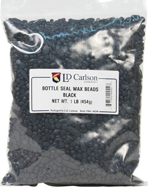Bottle Seal Wax Beads - Black - 1 Lb