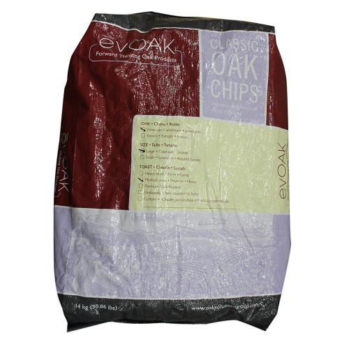 American Medium Toast Oak Chips for Wine or Home Brew Beer 30lb Bag