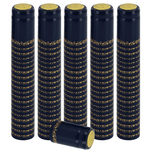 Home Brew Ohio Blue With Gold Grapes PVC Shrink Capsules 100 count