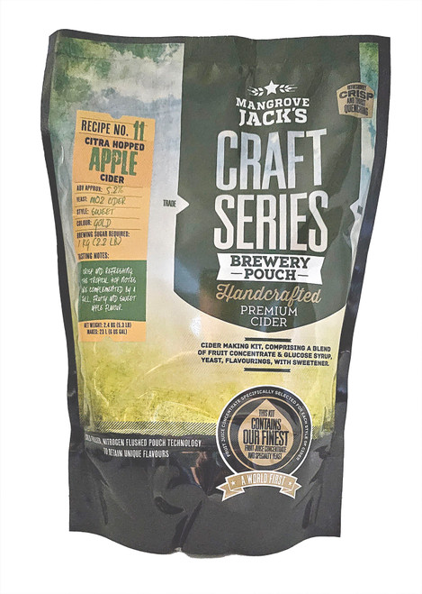 Mangrove Jack's CS Dry Hopped Apple Cider Recipe Kit, 6 gallons