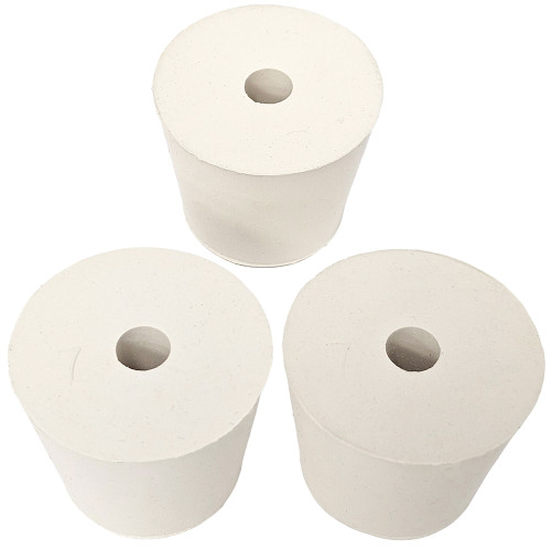 Home Brew Ohio #7 Drilled Rubber Stopper Set of 3