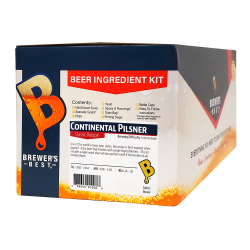 Brewer's Best Continental Pilsner Homebrew Beer Ingredient Kit