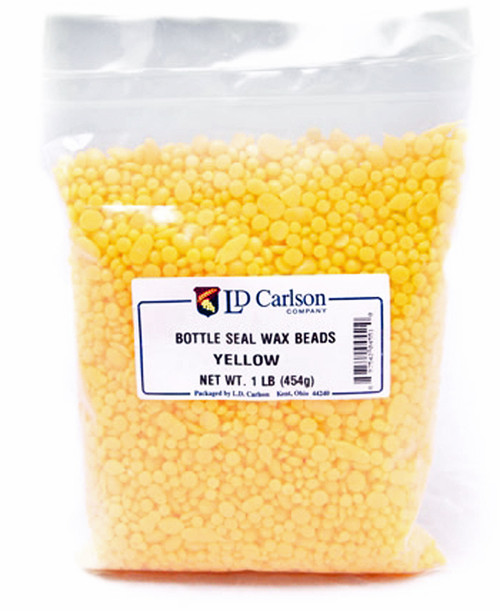 Bottle Seal Wax Beads, Yellow, 1 Lb