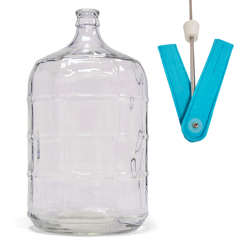 Home Brew Ohio 5 Gallon Glass Carboy and Carboy Cleaner Combination