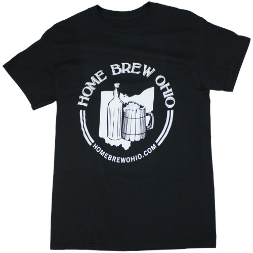 Home Brew Ohio - T-shirt - Black w/ White Logo - XL