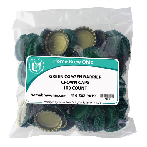 Home Brew Ohio Green Crown Caps 100 count