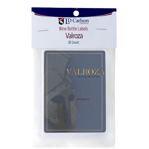 Valroza Wine Labels 30/Pack Varietal Collection