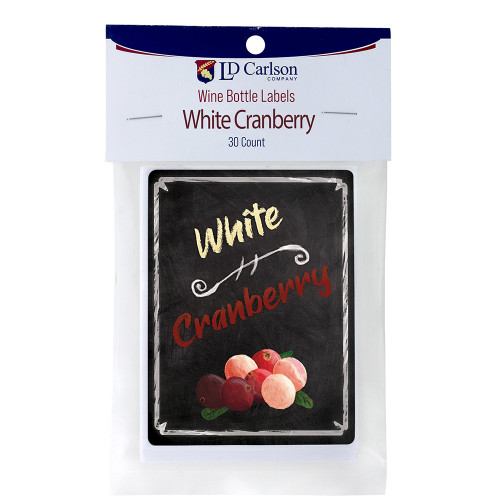 White Cranberry Wine Labels 30/Pack Mist Collection