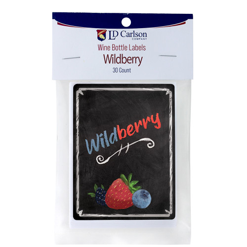 Wildberry Wine Labels 30/Pack Mist Collection