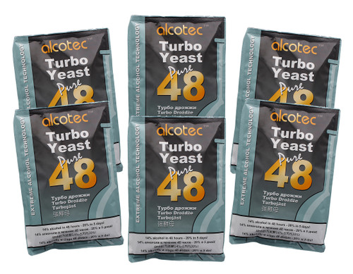 Alcotec 48-hour Turbo Yeast, 135 grams (Pack of 6) Alcotec 48-hour Turbo Yeast, 135 grams (Pack of 6)