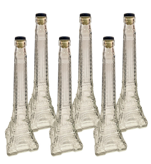 Home Brew Ohio Eiffel Tower Flint Liquor Bottle 500ml with Tasting Corks Set of 6 Home Brew Ohio Eiffel Tower Flint Liquor Bottle 500ml with Tasting Corks Set of 6