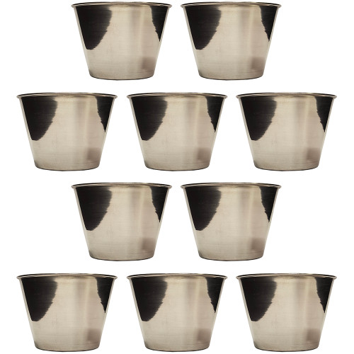 Home Brew Ohio Stainless Steel Sauce Cup 14cm (Ramekin) 10 Pack