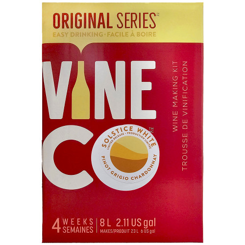 VineCo Original Series Solstice White Pinot Grigio Chardonnay Wine Ingredient Kit