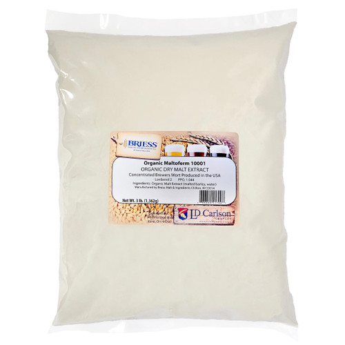 LD Carlson Organic Maltoferm 10001 Organic Dry Malt Extract - 3 lb.