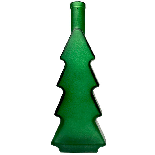 Christmas Tree 500ml Bottle - Green Frosted (Cork not Included) by Home Brew Ohio