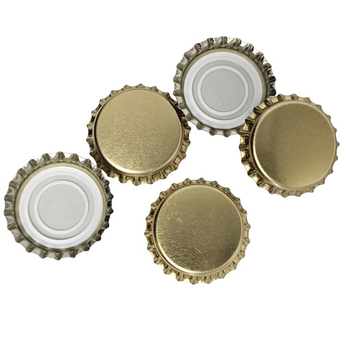 Home Brew Ohio 29mm Champagne Bottle Crown Caps (Gold)