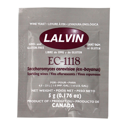 Lalvin EC-1118 Wine Yeast - 1 Pack