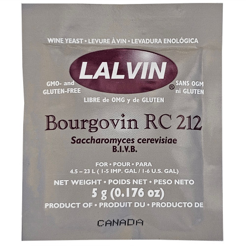 Lalvin RC-212 Wine Yeast - 1 Pack Lalvin RC-212 Wine Yeast - 1 Pack