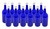 6 - Cobalt Blue Bordeaux Flat Bottom 1.5 Liter Glass Bottles for Bottle Trees, Crafting, Parties, Wedding Center Piece,