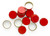 Red 28mm Metal Screw Caps, 12ct
