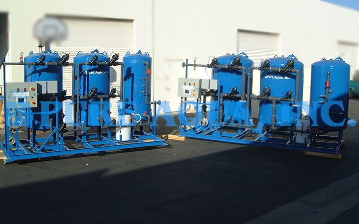 Skid Mounted Media Filtration System 150,000 GPD - Peru - Pure Aqua, Inc.