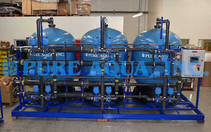 48Inch Quad Media Filtration Skid 300 GPM USA