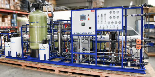 reverse osmosis plant with electrodeionization front view