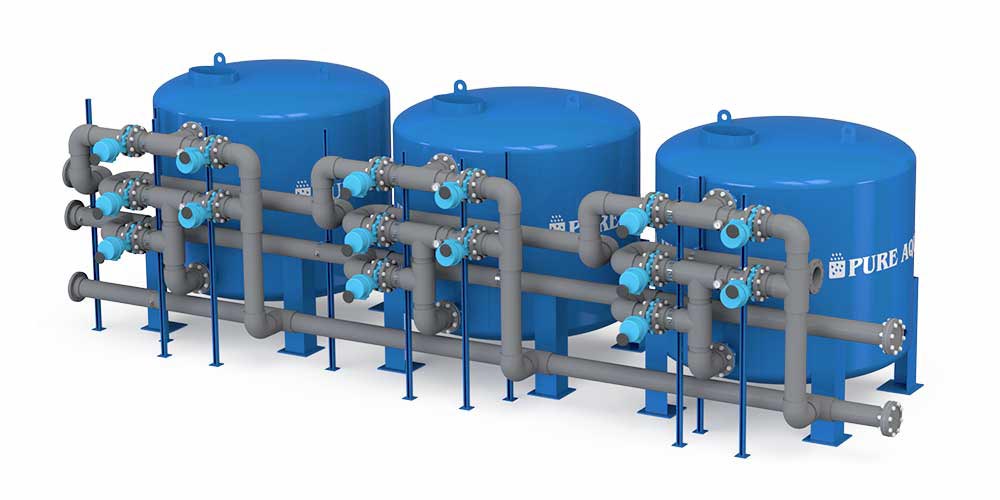 Anthracite multi-layer filtration machine