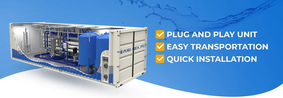 containerized-reverse-osmosis-systems up to 2 mgpd by Pure Aqua Features