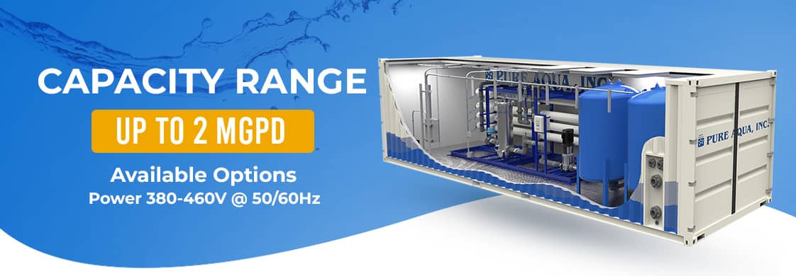 containerized-reverse-osmosis-systems up to 2 mgpd by Pure Aqua specs