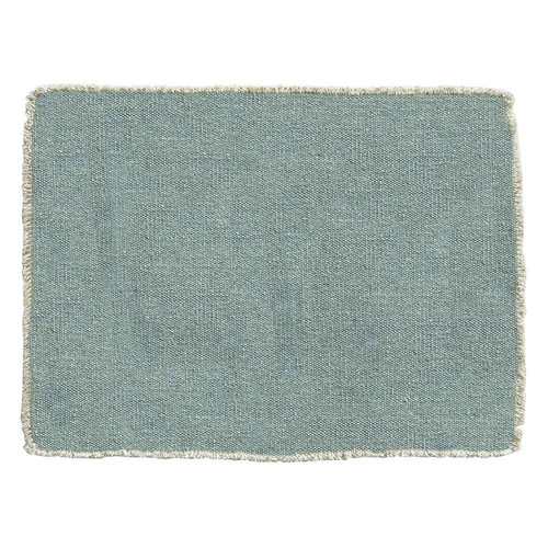 FRAYED EDGE PLACEMAT-BLUE