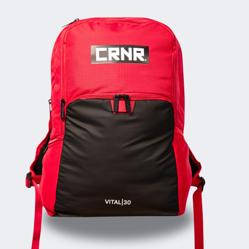 Product photo of the front of the red Combat Corner Vital 30 Training Backpack
