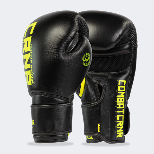 HMIT TrainAir Boxing Gloves, Chartreuse Boxing Gloves, CRNR Boxing Gloves, Combat Corner Boxing Gloves