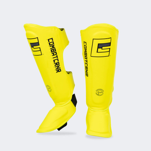 HMIT Shin Guards, HMIT Chartreuse Shin Guards, Muay Thai Shin Guards, Muay Thai Shin Pads, Tha Boxing Shin Pads, Muay Thai Shin Protection, Combat Corner Shin Guards, CRNR Shin Guards