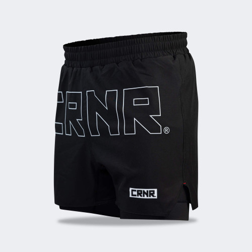 CRNR Functional Combat Shorts, Combat Corner Shorts, Black 5 Inch Shorts