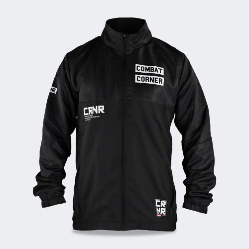 CRNR Tech Full Zip Jacket Wind Breaker, Black Wind Breaker, CRNR Wind Breaker, MMA Warm Up, MMA Wind Breaker