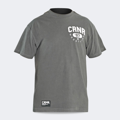 Product photo of Combat Corner’s exclusive Pinnin’ & Winnin’ Relaxed Tee. This photo shows the front of Combat Corner’s Pinnin’ & Winnin’ Faded Navy Relaxed Tee. This CRNR tee offers the same softness and comfort as your favorite, well-loved vintage tee.