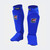 Slip on Shin Guards, Combat Corner Shin Guards, Muay Thai Shin Guards, Blue competition shin guard, USA Muay Thai shin guard, Ifma Shin guard, Kickboxing shin pad
